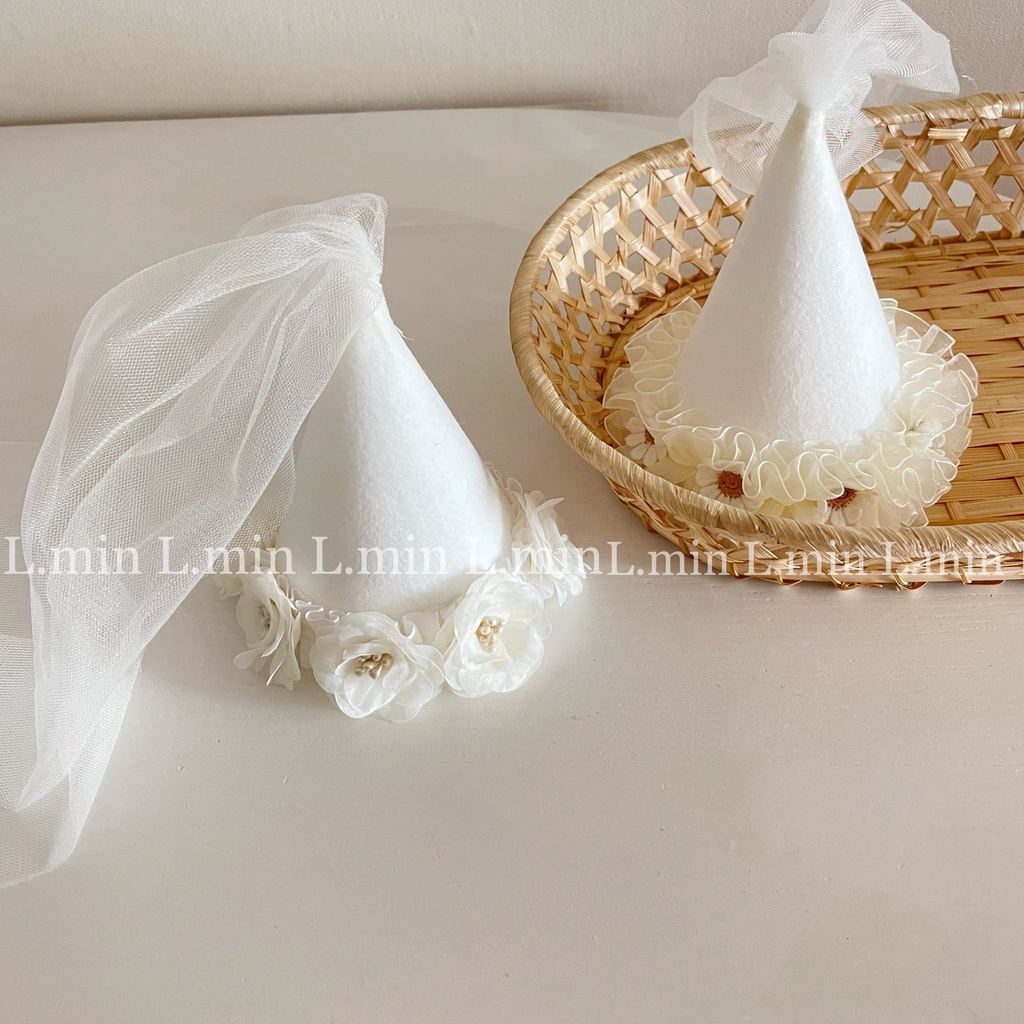 Nón angel mini flower made by l.min