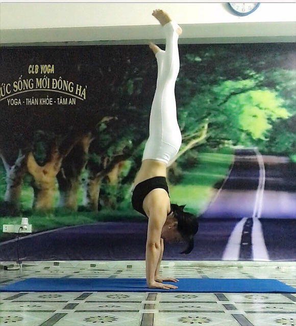 Quần thể thao, legging trơn màu trắng tập Yoga, Gym Yborn