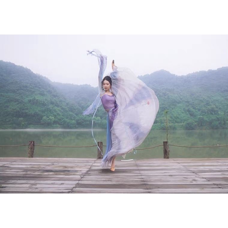 M &amp; E Trang Phục Múa Phong Cách Cổ Điển Thời Trang Trăm Trăm Tiên Bướm Trái Ma Thuật Rhyme Cổ Điển Cho Bé Gái