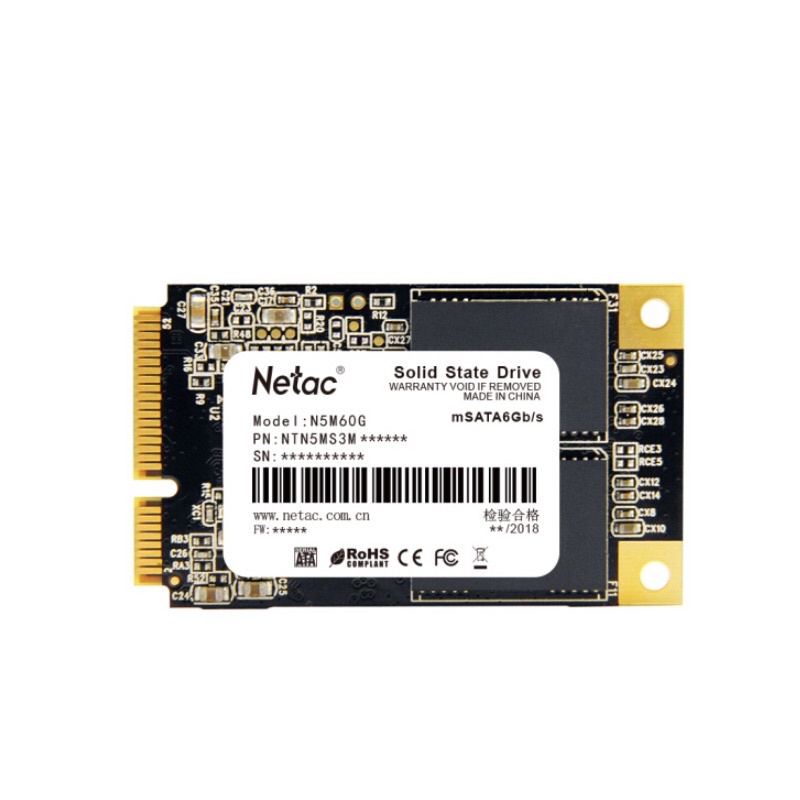 Ổ SSD Msata 256Gb/128GB Netac N5M bảo hành 3 năm.