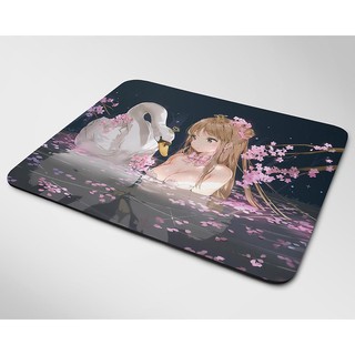 Lót chuột cỡ lớn, bàn di chuột, mouse pad mẫu Anime thiên nga