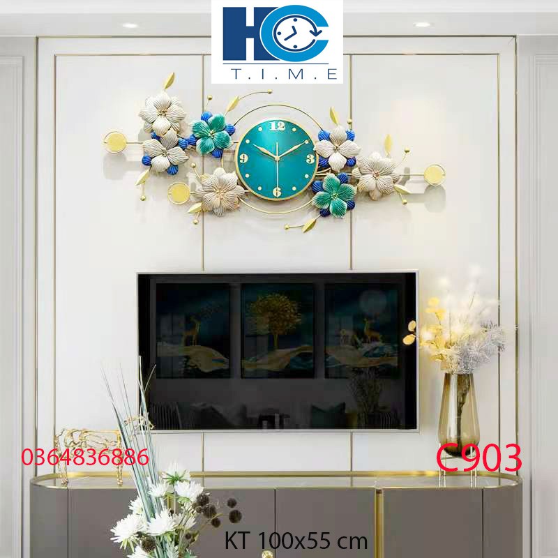 Đồng hồ treo tường trang trí decor C903 kích thước 100x45