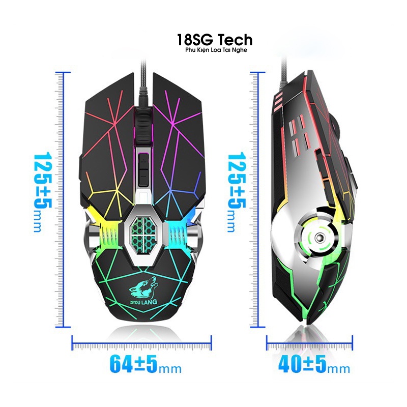 Chuột cơ Có LED Đổi Màu V8 | 4 Màu Siêu Đẹp, Cá Tính Phiên Bản Giới Hạn Đặc Biệt Mới Nhất 18 SG Tech