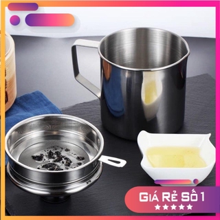 [ Sale ] Ca lọc dầu ăn inox - Nồi lọc dầu ăn inox 16.5 cm - Smartbuy