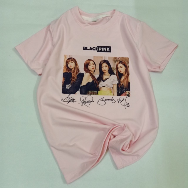 ÁO THUN BLACKPINK CHỮ KÝ JISOO JENNIE ROSE LISA BLINK (CÓ SIZE LỚN BIGSIZE NGƯỜI MẬP BÉO)