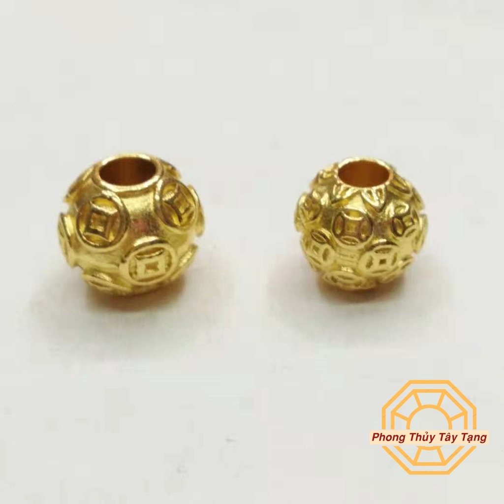 Charm Tỳ Hưu, Bi Vàng mix Vòng tay - Phong Thuỷ Tây Tạng