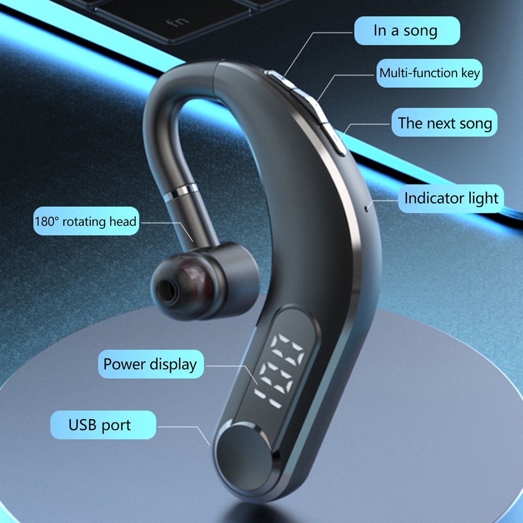 Cá Tuyết| Tai Nghe Bluetooth M22 Móc Vành Tai Chống Ồn Kiểu Dáng Thể Thao Tiện Dụng