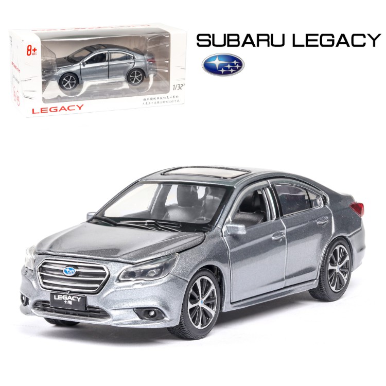 Mô hình xe ô tô SUBARU Lagecy tỉ lệ 1:32 xe mô hình làm bằng kim loại chạy bằng cót có đèn và âm thanh mở được cửa