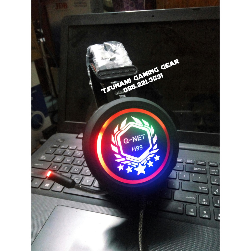 Tai nghe Gaming G-Net H99 Led nhiều màu I Head phone GNET H99 LED