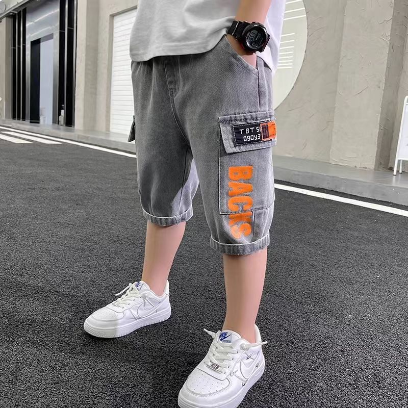 Quần Jeans Dài Ống Đứng Thời Trang Xuân Thu Cho Bé Trai