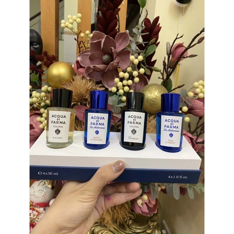 Set Bộ Nước Hoa Acqua di Parma Blu Mediterraneo Colona mini 4 chai - 30ml chai