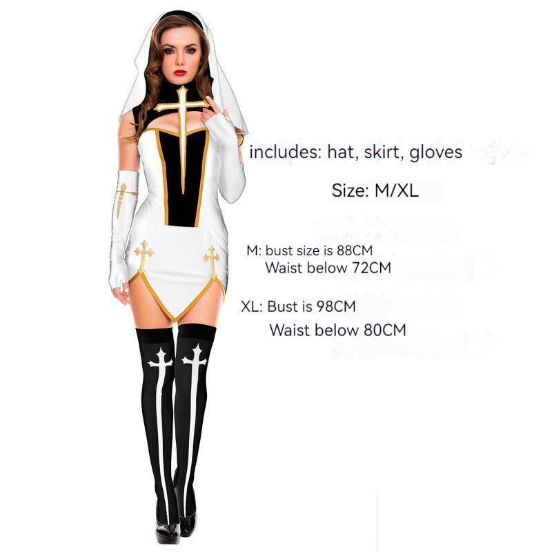 Đầm Hóa Trang Công Chúa Mary Nun Sister Màu Đen Xinh Xắn Cho Nữ