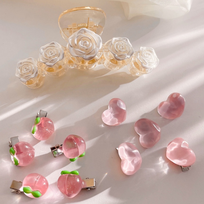 Kẹp Tóc Hình Nơ / Cá Mập Hai Mặt Dễ Thương Phong Cách Hàn Quốc Cho Bé Gái