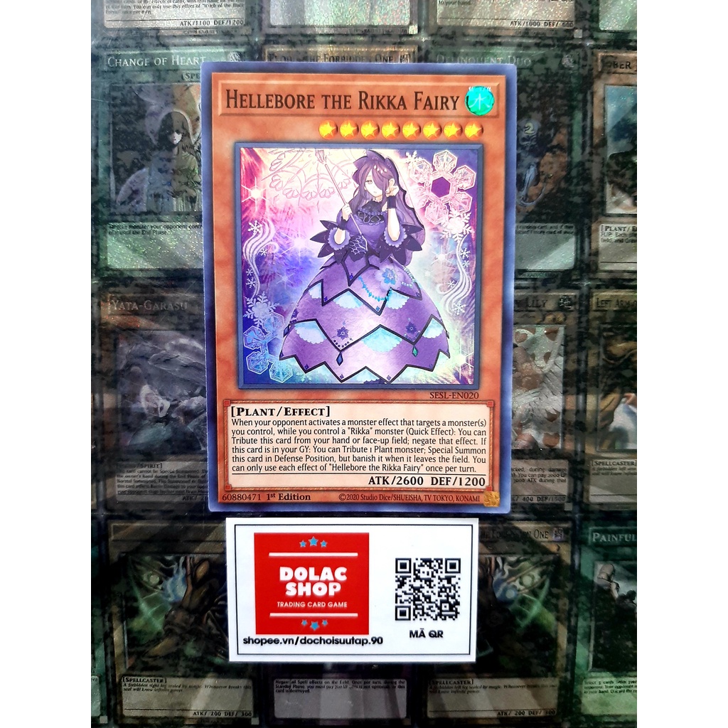 Thẻ Bài Yugioh Monster Hellebore the Rikka Fairy - SESL-EN020 - Super