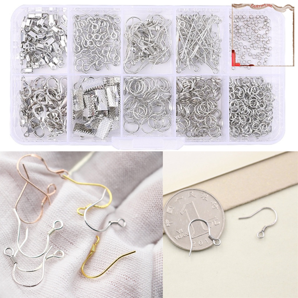 Set 710 Phụ Kiện Làm Đồ Trang Sức Thủ Công Bằng Kim Loại Có Móc