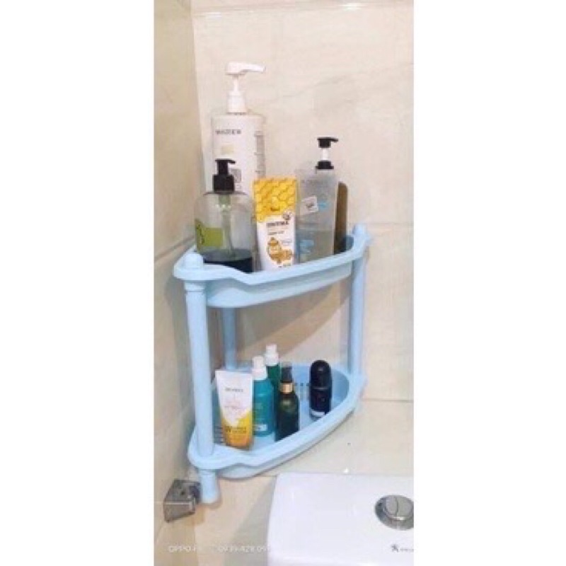 Kệ góc nhựa 2 tầng nhà tắm