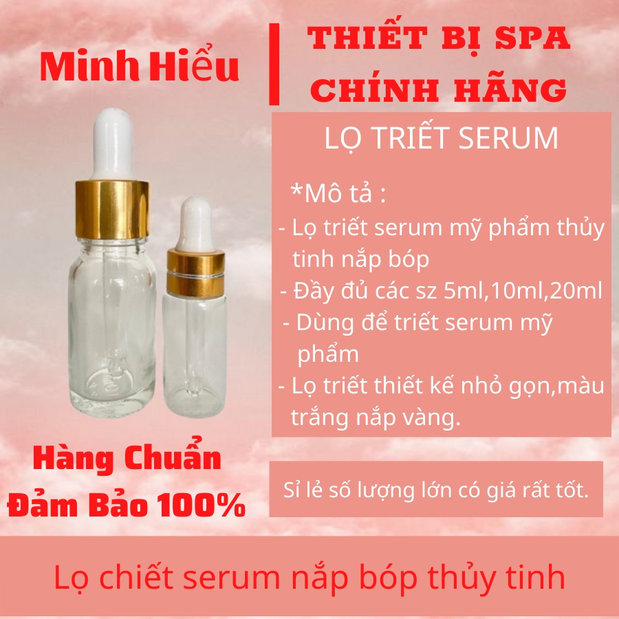 lọ chiết serum nắp bóp thủy tinh 10ml 20ml ( Hàng Chính Hãng )