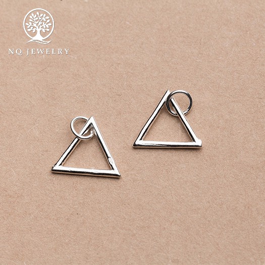 Charm bạc mặt hình học treo - NQ Jewelry