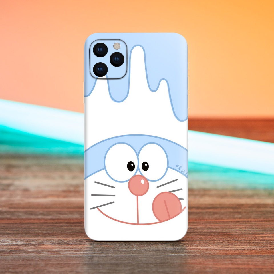 Miếng Dán Skin Điện Thoại In Hình Doremon Ice Cream Cho Iphone 7/ 8/ X/ XS/ 11/ 11 Pro Max Và Các Dòng Máy Android