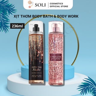 Body mist xịt thơm body Bath & Body Works, body mist dưỡng ẩm hương nước hoa Fullsize 236ml