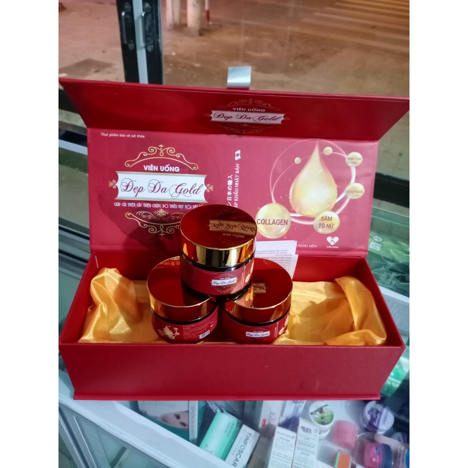 Viên uống Đẹp da GOLD 💥 HÀNG CHÍNH HÃNG 💥 Viên cân bằng nội tiết Gold Hộp 45 viên tạo hương thơm cơ thể