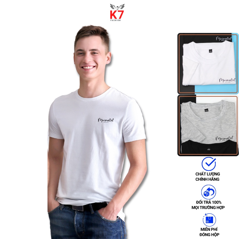 COMBO Áo thun Nam tay ngắn cổ tròn vải Cotton Su co giãn 4 chiều phông trơn Basic đơn giản dễ mặc