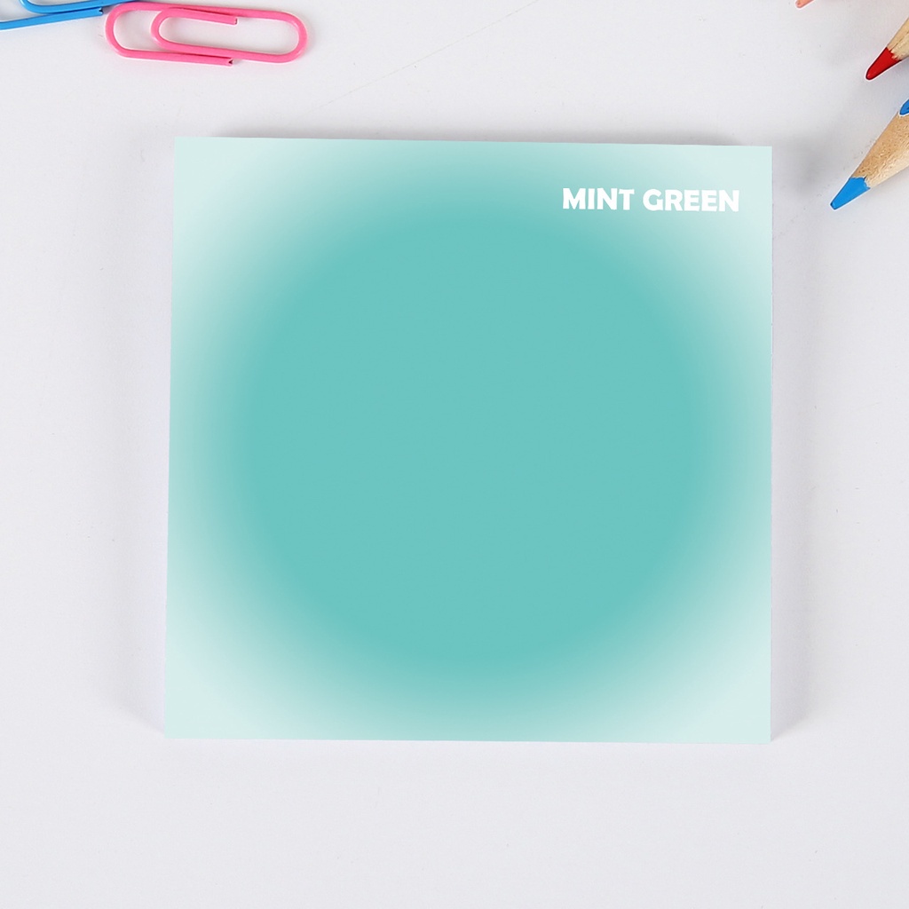 Giấy Ghi Chú Màu Gradient Phong Cách Hàn Quốc