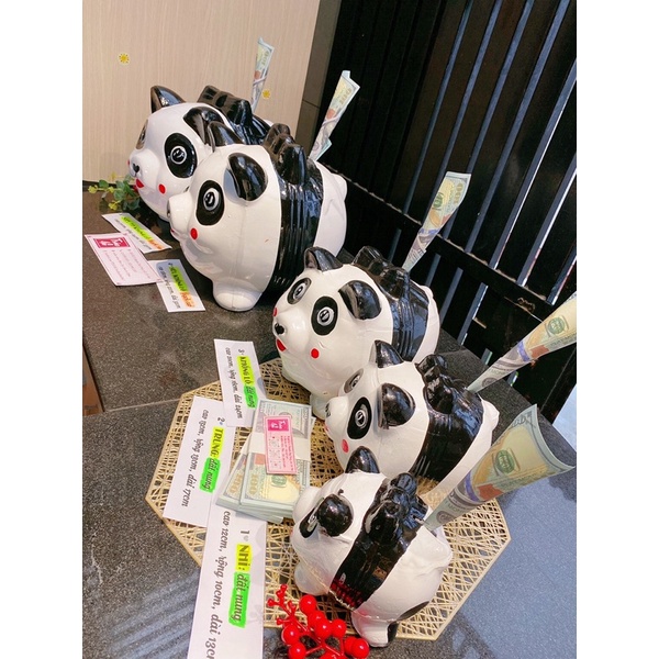 [CHỈ GIAO HCM] Heo Đất Nơ vẽ hình, chất liệu thạch cao, size siêu to khổng lồ, nước sơn bóng mịn, hình vẽ tay sắc nét