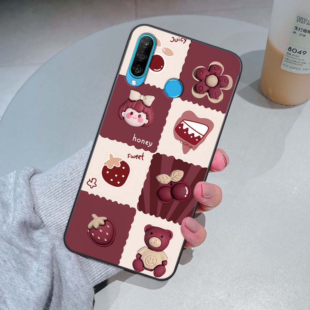 Ốp Huawei Nova 4e / P30 Lite in hình trái tim, caro kẹo ngọt đầy cá tính siêu đẹp siêu chất