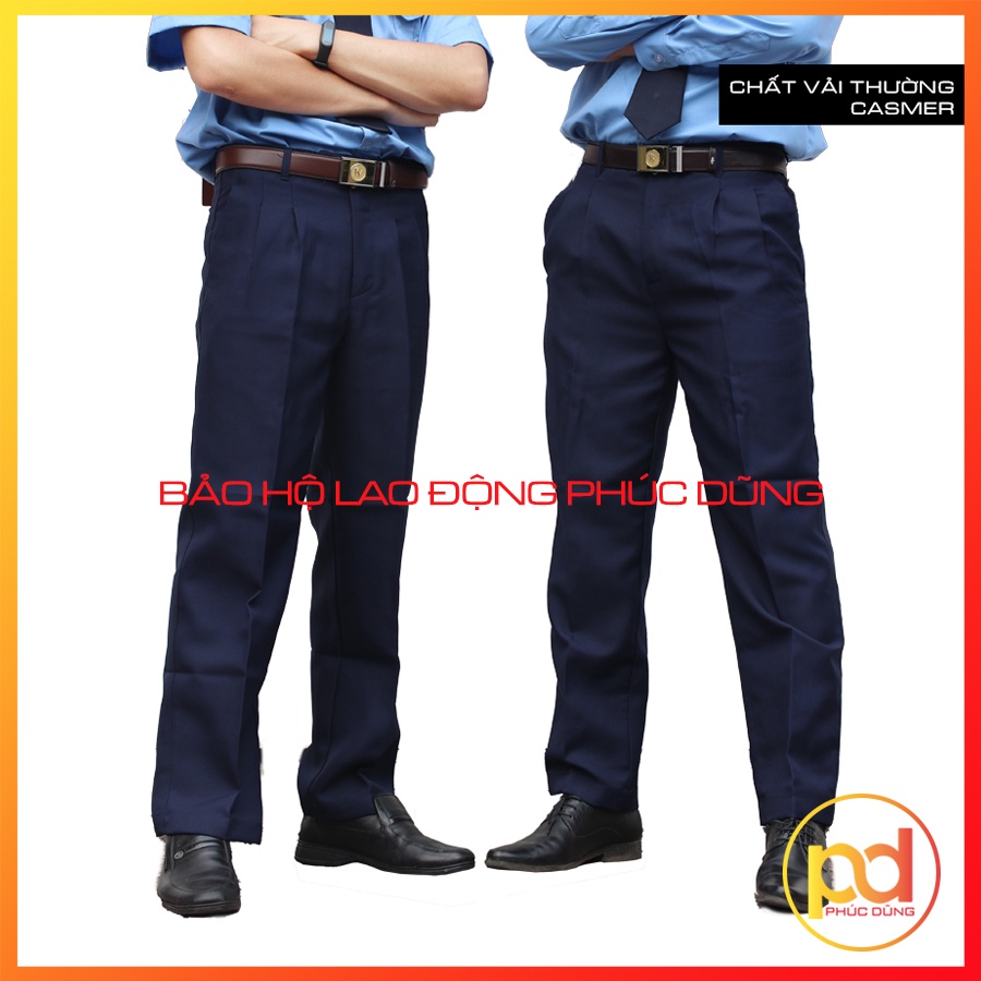 Quần tây nam đồng phục bảo vệ chuyên nghiệp chất vải kaki thấm hút mồ hôi đứng form siêu chuẩn