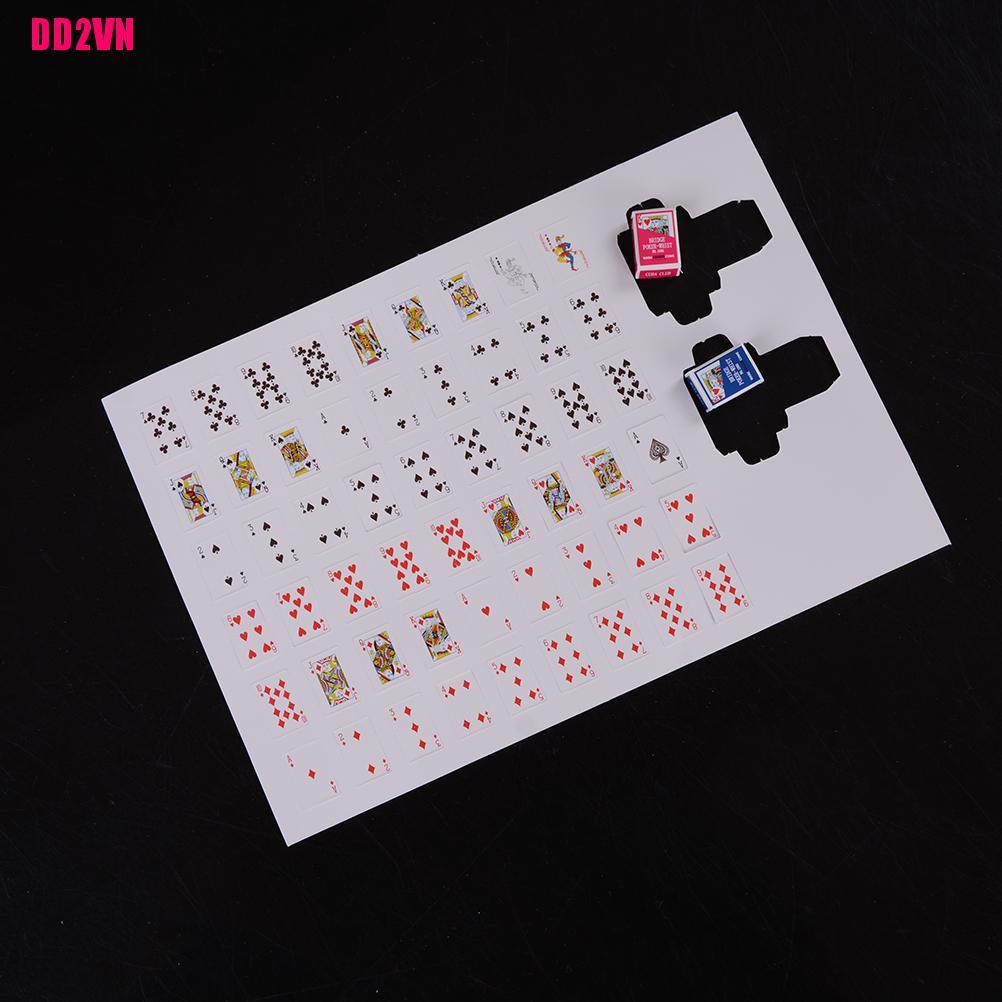 1 Bộ Bài poker mini Tỉ Lệ 1 / 12 Trang Trí Nhà Búp Bê