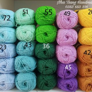 Cuộn len Cotton Milk loại 1 (Bảng màu 2)