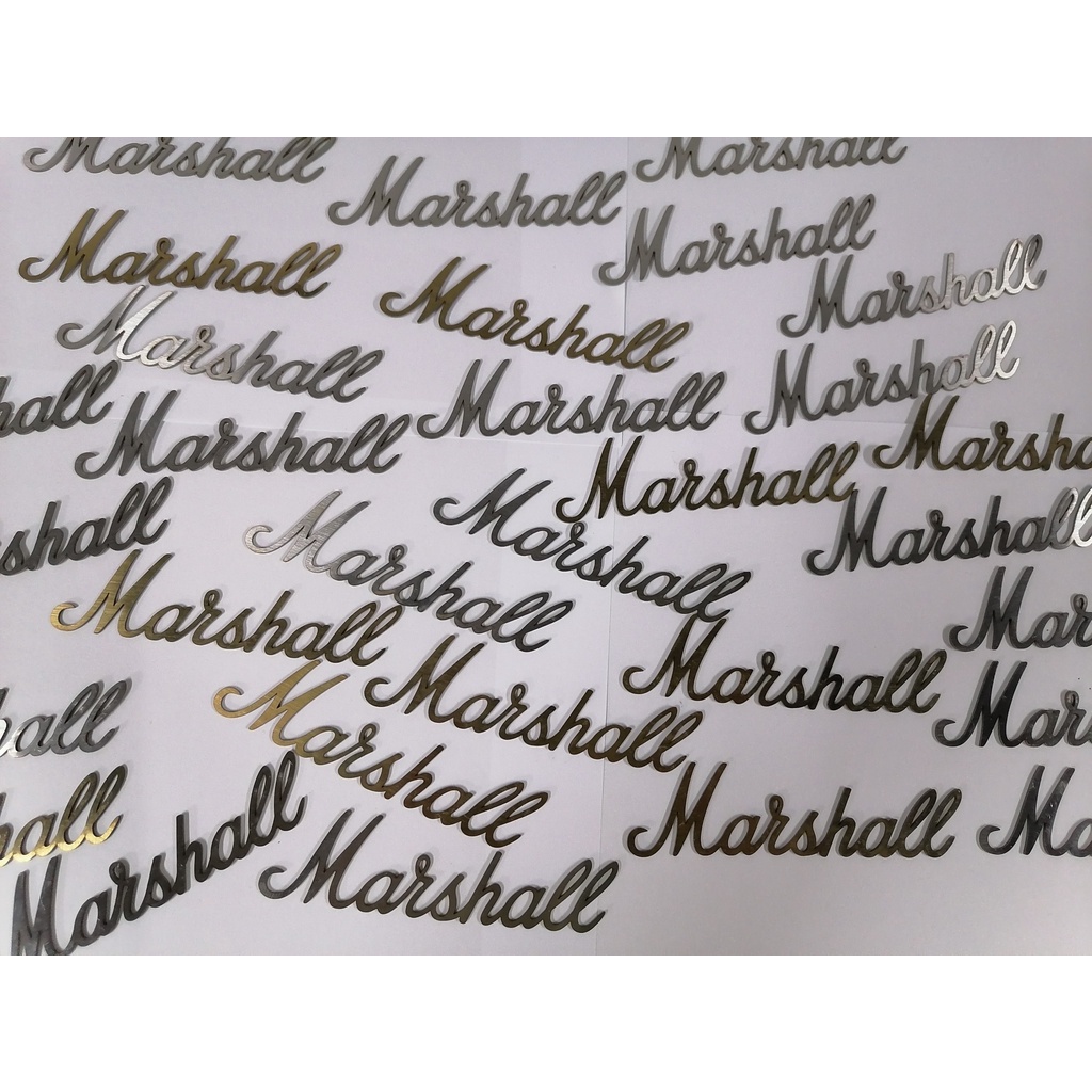 Logo Marshall, chữ Marshall inox304 cắt lazer siêu chuẩn, siêu đẹp làm đẹp trang trí cho ê căng loa chế DIY từ PTD Sound