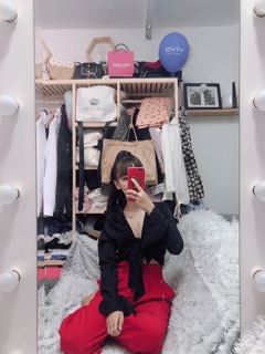Set cột nơ quần suông