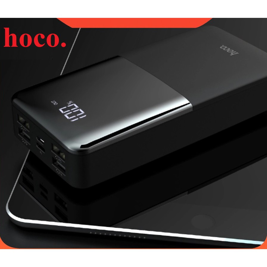 [Mã 252ELSALE hoàn 7% đơn 300K] Sạc dự phòng 30000mah chính hãng Hoco J42b 4 cổng sạc cực nhanh