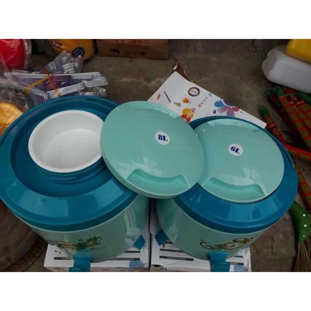 Bình giữ nhiệt, bình ủ trà 6L, 8L, 10L có vòi rót và quai xách nhựa Việt Nhật freeship