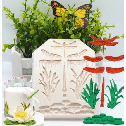 Khuôn Silicone Tạo Hình Làm Bánh Kẹo Hình Chuồn Chuồn DIY