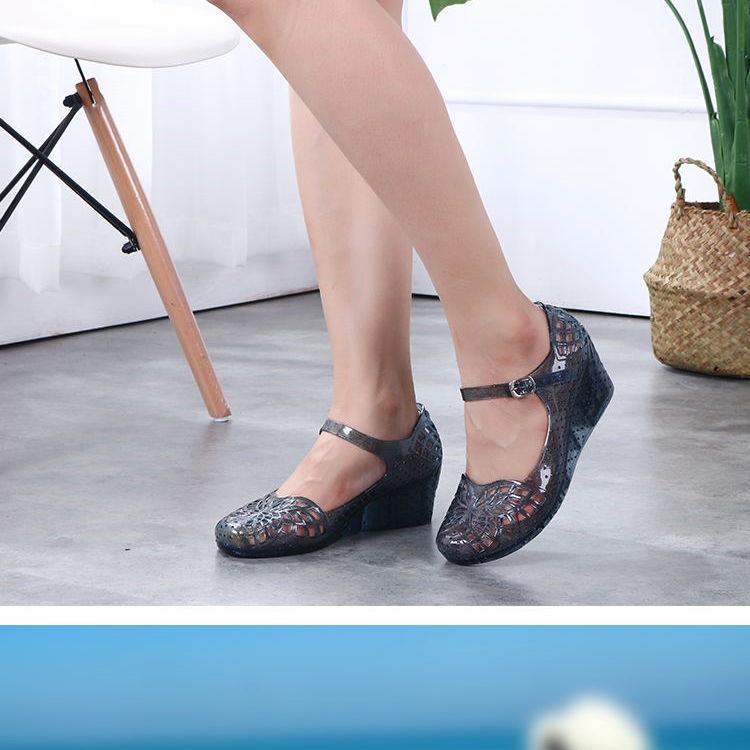 Giày Sandal Đế Xuồng Mềm Chống Trượt Thoáng Khí Bằng Da Thời Trang Mùa Hè Siêu Đẹp Dành Cho Bạn Nữ