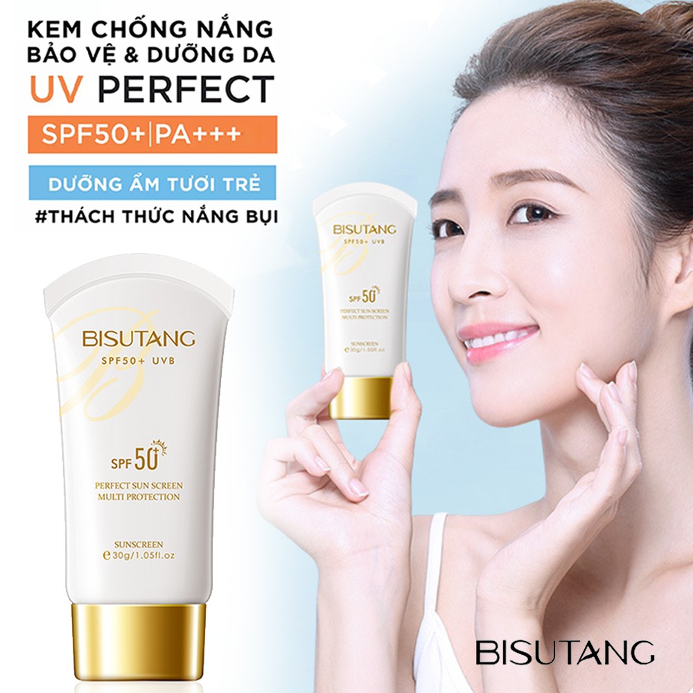 Kem chống nắng bảo vệ da BISUTANG chống tia UV - với tinh chất từ thiên nhiên - chống tia UV SPF50+ PA+++ 30ml