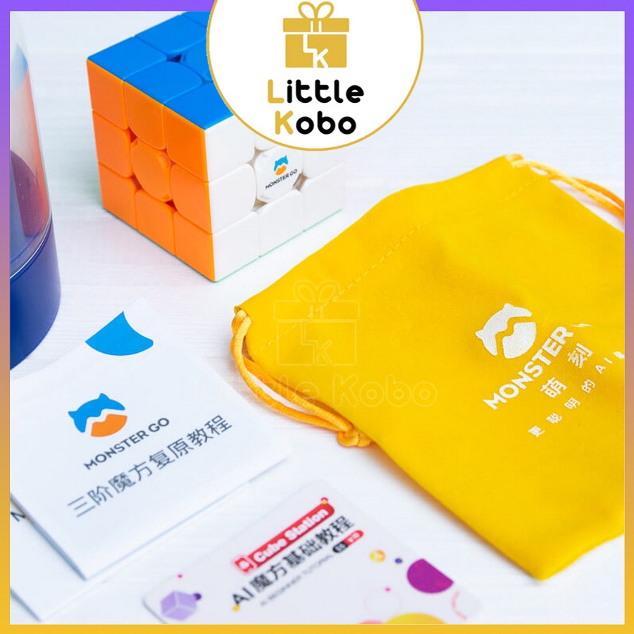 Rubik 3x3 Gan Monster Go AI Bluetooth Smart Cube Rubic Điện Tử Có Nam Châm Đồ Chơi Trí Tuệ Trẻ Em Tư Duy