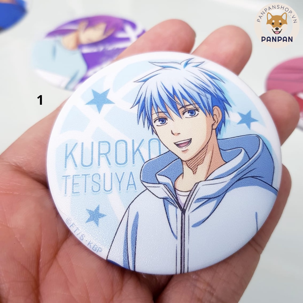 Huy Hiệu Kuroko no Basuke (Kuroko Basket) 8 Nhân Vật (6CM)