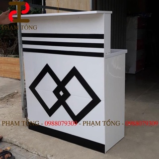 Quầy thu ngân Mini đẹp màu trắng hoạ tiết đen  [ Hàng cao cấp ] Miễn phí giao hàng