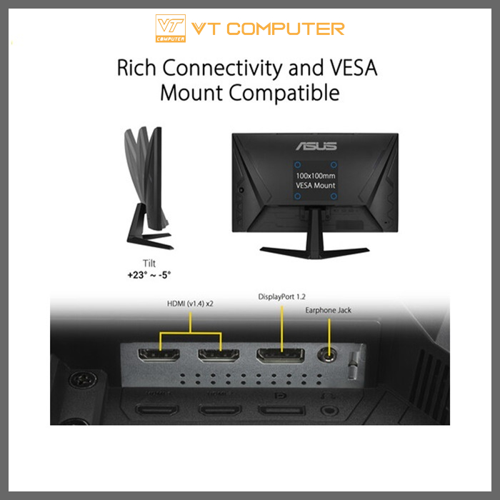Màn Hình 24 inch / Asus / Bảo Hành Tận Nơi 36 Tháng / VG247Q1A / VP248H / 75-165Hz / FHD