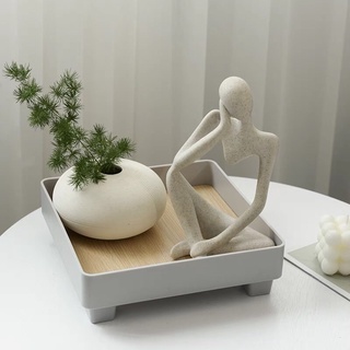 Khay decor mặt gỗ tròn , vuông , oval