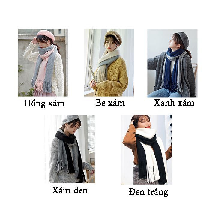 Khăn Chất Len Dạ Cashmere Pha Màu Style Hàn Quốc Dành Cho Cả Nam Và Nữ TT&amp;GĐ