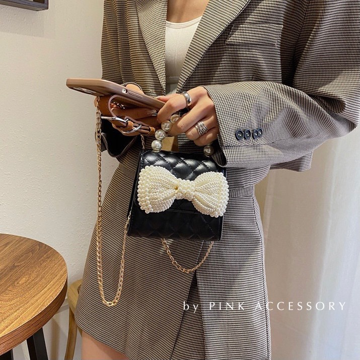 [SIÊU XINH] Túi xách nữ cầm tay quai hình nơ có dây đeo, phụ kiện thời trang Hàn Quốc