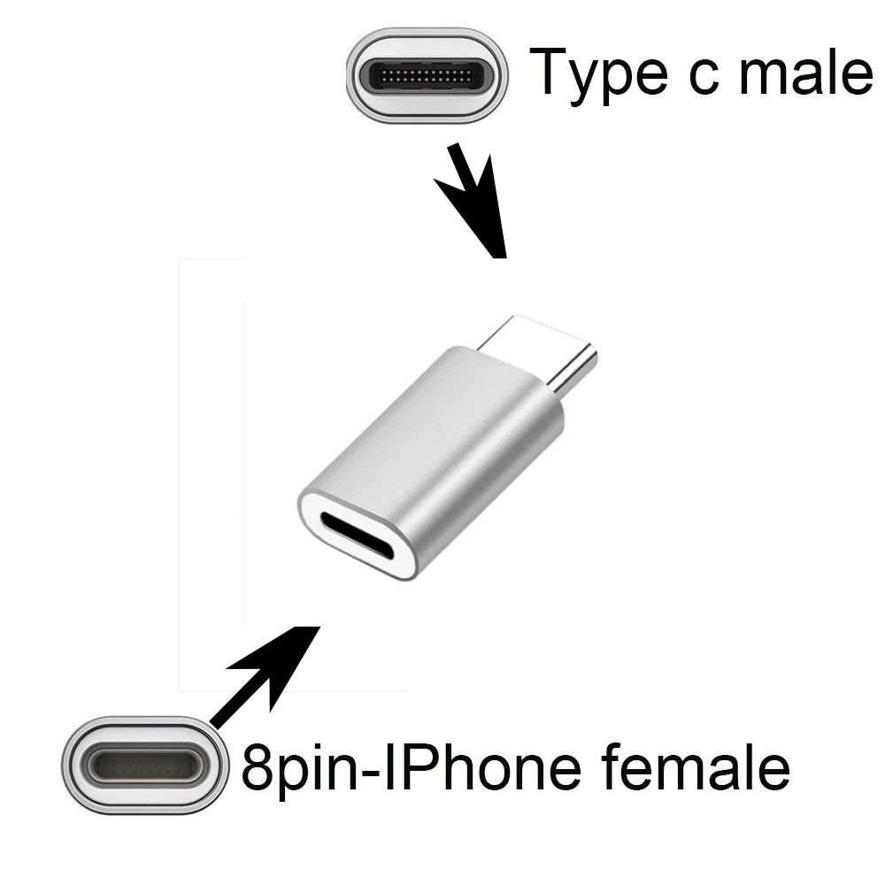 Đầu Chuyển Đổi 8 pin Sang Usb c Cho IPhone Huawei P20 Pro Samsung