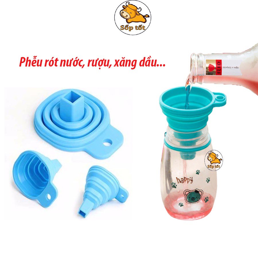 Phễu Gấp Gọn Đa Năng - Phểu Mini Rót Nước , Dầu Ăn , Nước Mắm