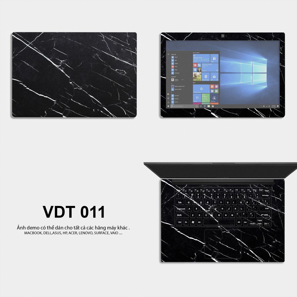 Miếng Dán Skin Laptop - Mẫu Vân Đá - Dán cho Dell, Hp, Asus, Lenovo, Acer, MSI, Surface,Vaio, Macbook