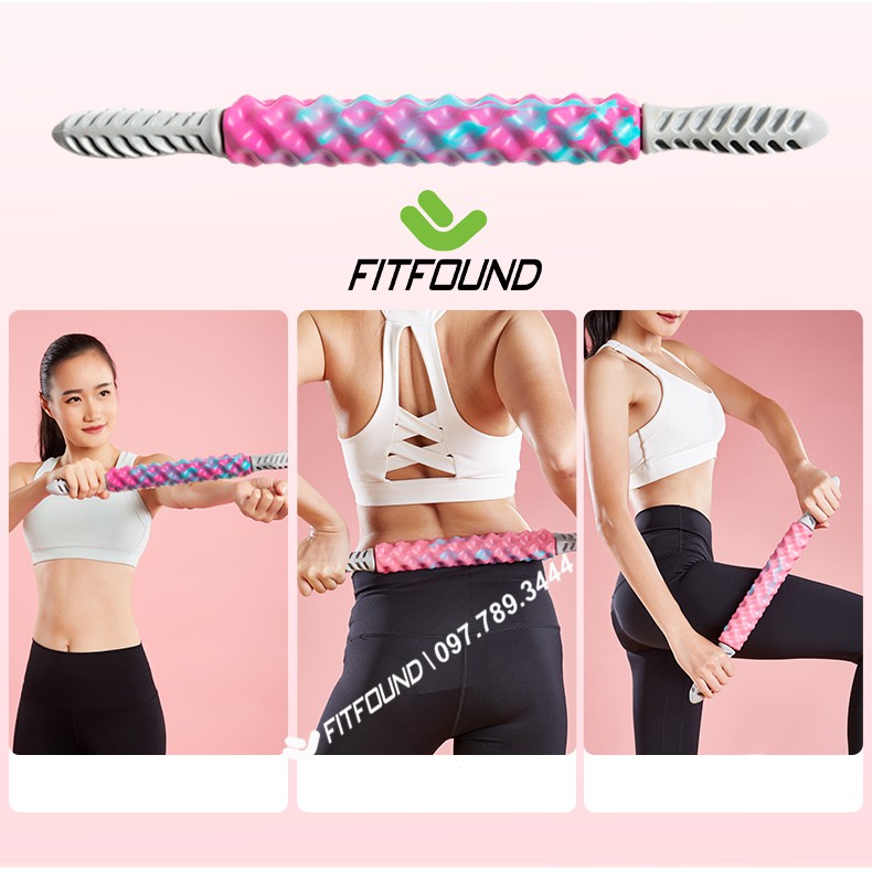 Thanh lăn gai massage mát xa giãn cơ dãn cơ trị liệu thư giãn cơ bắp tập gym yoga - muscle roller stick